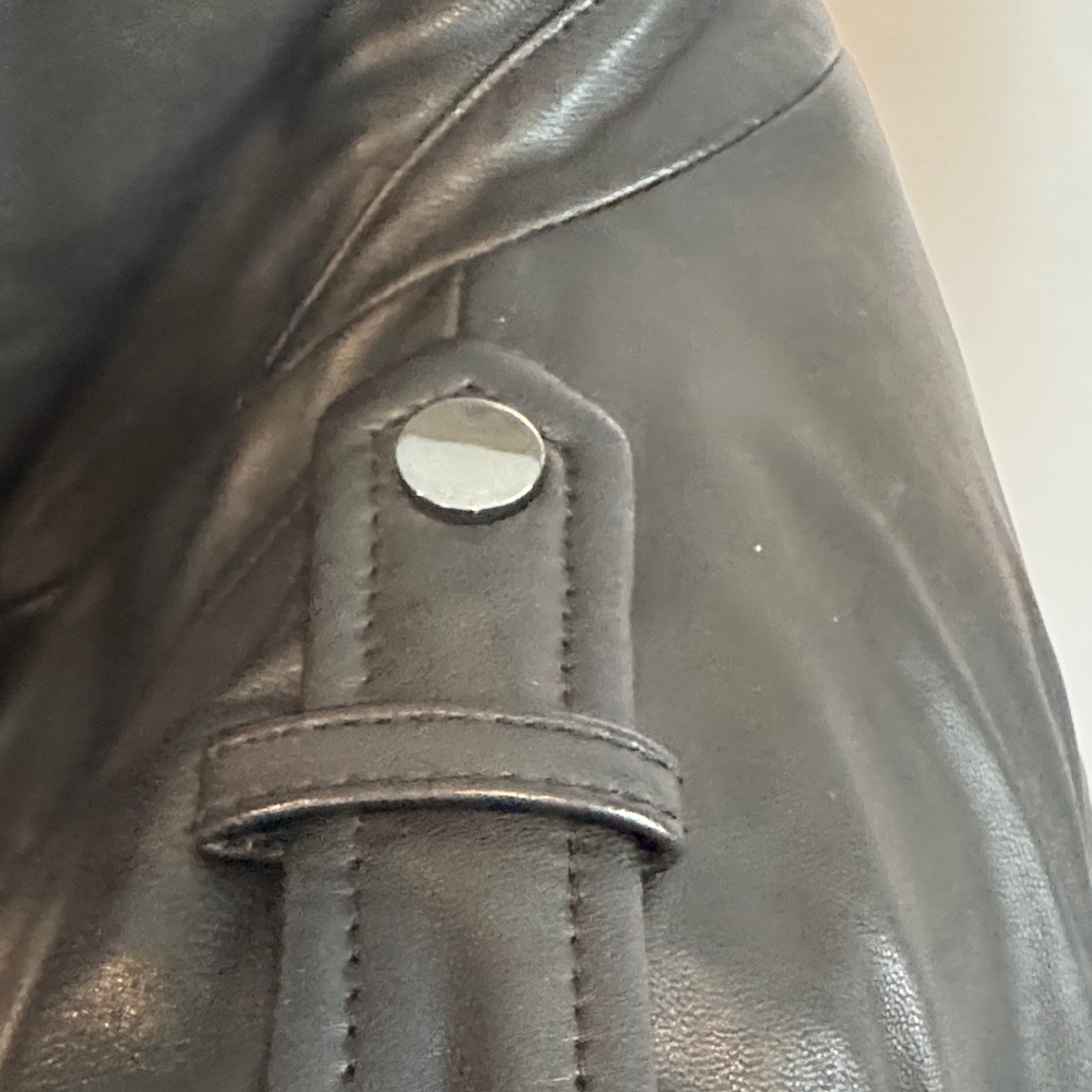 BADGLEY MISCHKA Women's Black Leather Jacket - Picture 8 of 15